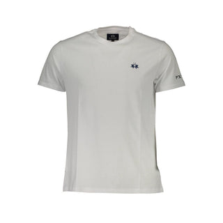 La Martina White Cotton Men T-Shirt