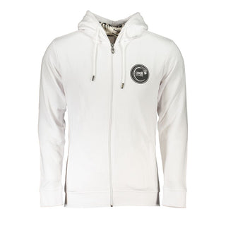 Cavalli Class White Cotton Men Sweatshirt