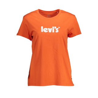 Levi's Orange Cotton Women's T-Shirt