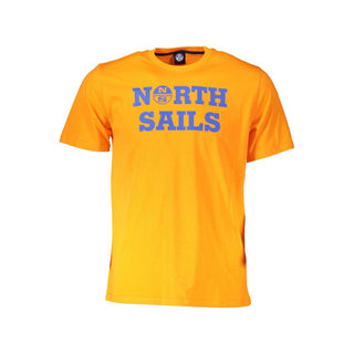 North Sails Orange Cotton Men T-Shirt