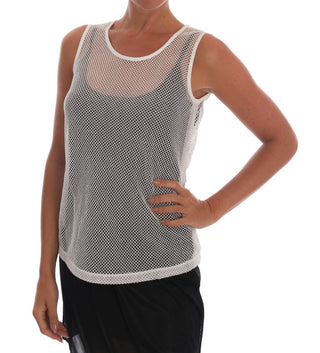 Dolce &amp; Gabbana Sleeveless Transparent Net Tank Top