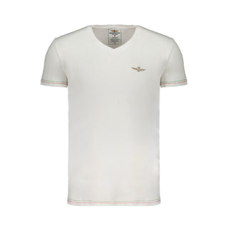 Aeronautica Militare White Cotton T-Shirt