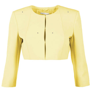 Patrizia Pepe Yellow Polyester Women Short Jacket