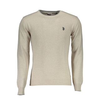 US POLO ASSN. Beige Wool Men Sweater