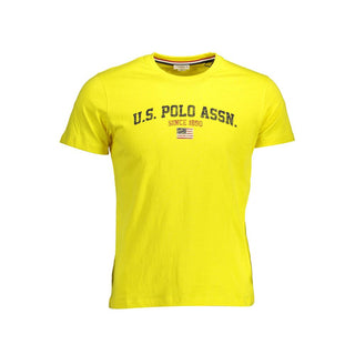 US POLO ASSN. Yellow Cotton Men T-Shirt