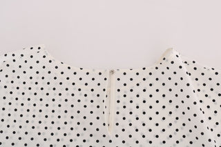 Dolce &amp; Gabbana Chic Polka Dot Silk Blouse