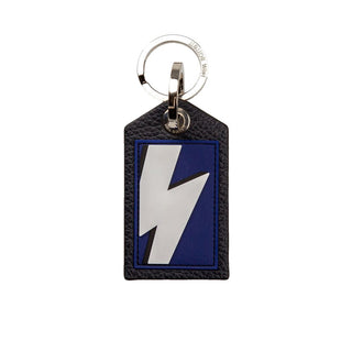 Neil Barrett Blue Leather Men Keychain