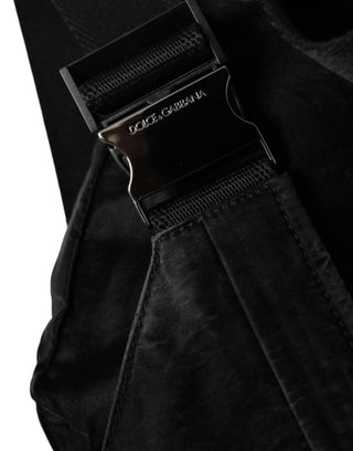 Dolce &amp; Gabbana Black Nylon Logo Plaque Belt Waist Fanny Pack Bag