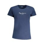 Pepe Jeans Blue Cotton Tops &amp; T-Shirt