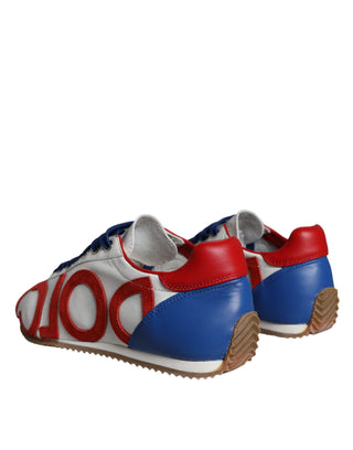 Dolce & Gabbana Multicolor Leather Logo Casual Sneakers Shoes