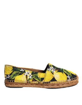 Dolce &amp; Gabbana Multicolor Lemon Slip On Espadrilles Shoes