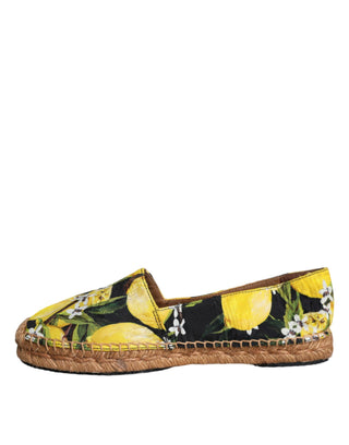 Dolce &amp; Gabbana Multicolor Lemon Slip On Espadrilles Shoes