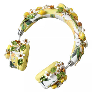 Dolce &amp; Gabbana Lemon Crystal Floral Headset Audio Headphones