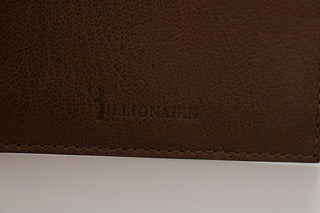 Billionaire Italian Couture Elegant Leather Men's Wallet in Brown