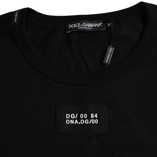 Dolce & Gabbana Black Cotton Pocket Short Sleeves Men T-shirt