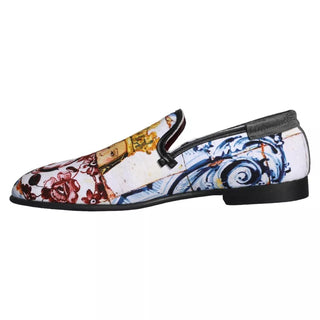 Dolce &amp; Gabbana Multicolor Madonna Majolica Amalfi Men Loafers Shoes