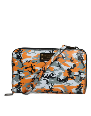 Dolce &amp; Gabbana Multicolor Camouflage Leather Purse Cross Body Bag