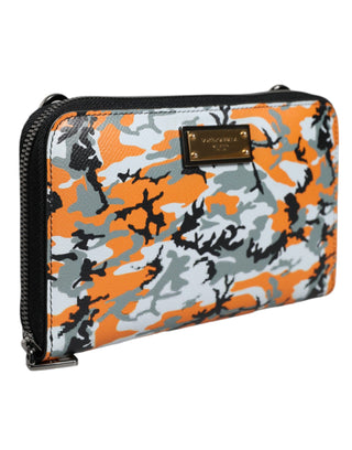 Dolce &amp; Gabbana Multicolor Camouflage Leather Purse Cross Body Bag