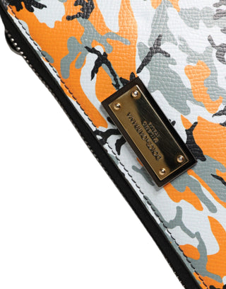 Dolce &amp; Gabbana Multicolor Camouflage Leather Purse Cross Body Bag