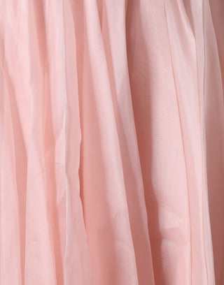 Dolce & Gabbana Pink Silk Strapless Maxi A-line Gown Dress