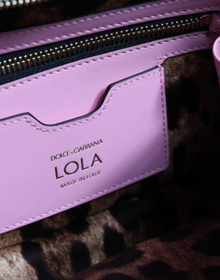 Dolce &amp; Gabbana Baby Pink LOLA Leather Studded Crossbody Strap Bag