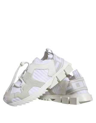 Dolce & Gabbana White Mesh Sorrento Trekking Sneakers Shoes