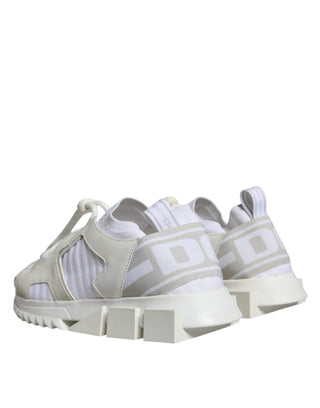 Dolce & Gabbana White Mesh Sorrento Trekking Sneakers Shoes