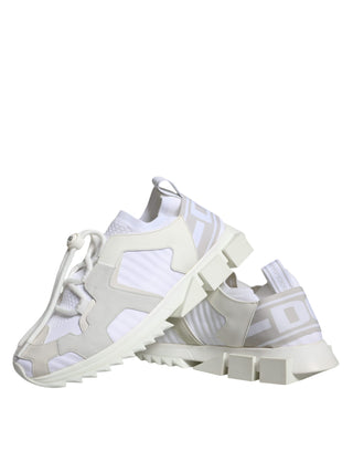 Dolce & Gabbana White Mesh Sorrento Trekking Sneakers Shoes