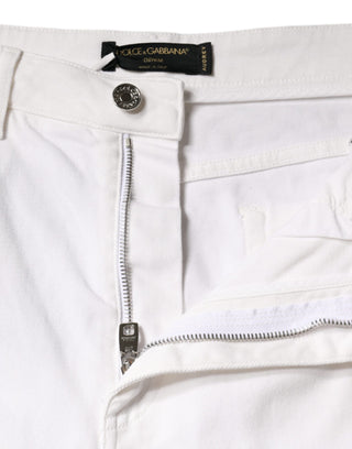 Dolce & Gabbana White Cotton Stretch AUDREY Skinny Jeans