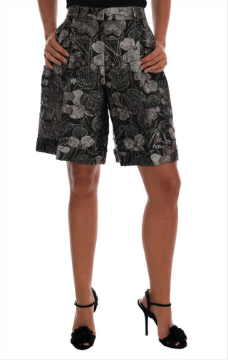 Dolce &amp; Gabbana Elegant High-Waist Brocade Shorts