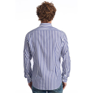 Baldinini Trend Blue Cotton Men Shirt