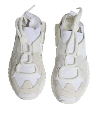 Dolce & Gabbana White Mesh Sorrento Trekking Sneakers Shoes