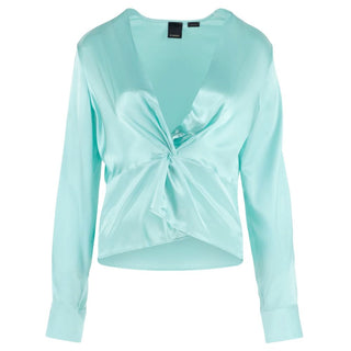 PINKO Green Silk Women Blouse