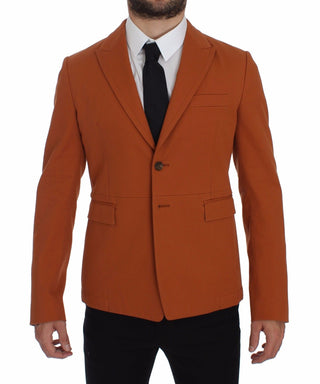 Dolce &amp; Gabbana Elegant Orange Casual Cotton Blend Blazer