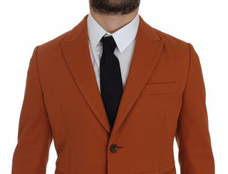 Dolce &amp; Gabbana Elegant Orange Casual Cotton Blend Blazer