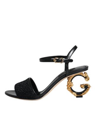 Dolce & Gabbana Black KEIRA Heels Ankle Strap Sandals Shoes