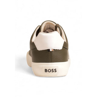 Hugo Boss Green Leather Sneaker