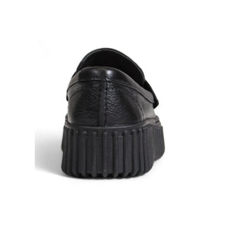 Clarks Black Leather Flat Shoes