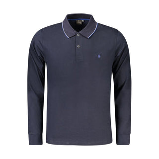 Coveri Moving Blue Cotton Polo Shirt