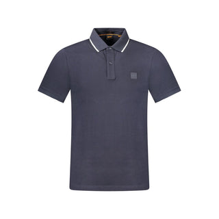 Hugo Boss Blue Cotton Men Polo Shirt