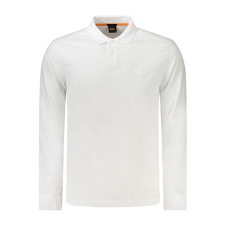 Hugo Boss White Cotton Men Polo Shirt