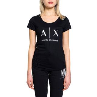 Armani Exchange Black Cotton Tops & T-Shirt