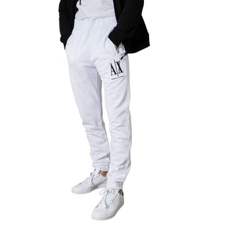 Armani Exchange White Cotton Joggers Workout Pant