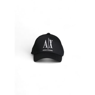 Armani Exchange Black Cotton Hats &amp; Cap