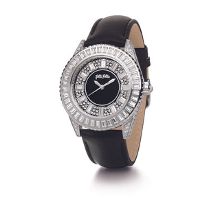 Follie Follie Black Leather Watch