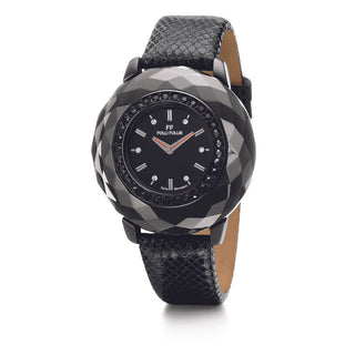 Follie Follie Black Leather Watch