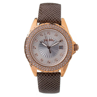 Folli Follie Gray Leather Watch