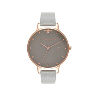 Olivia Burton Gray Synthetic Leather Watch