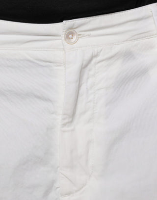 Dolce & Gabbana White Cotton Skinny Dress Pants