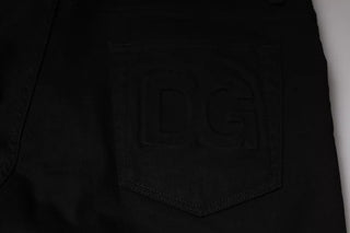 Dolce & Gabbana Black Cotton Stretch Skinny Men Denim Jeans